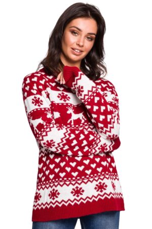 ciepły sweter z zimowym motywem - model 1