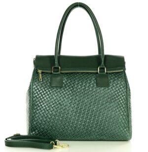 elegancka biznesowa torebka kuferek- zielony