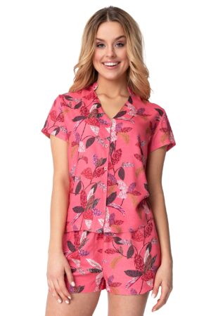 koszulka od piżamy z florystycznym printem - model 2