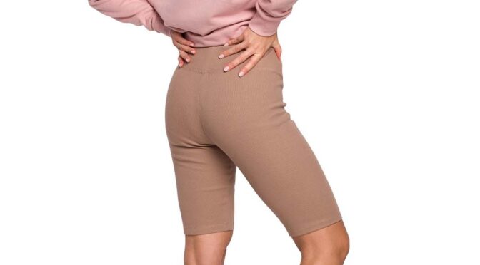 legginsy typu kolarki – cappuccino