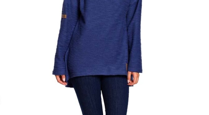 indygo asymetryczna bluza oversize z kapturem