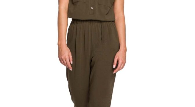 kombinezon w stylu safari - khaki