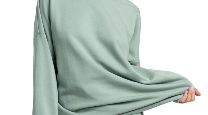 oversizowa bluza z logo wilka – miętowa