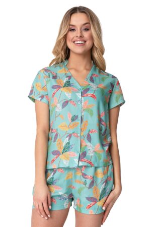 koszulka od piżamy z florystycznym printem - model 3